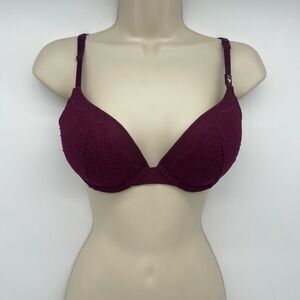 Maroon Victorias Secret Push up Bra